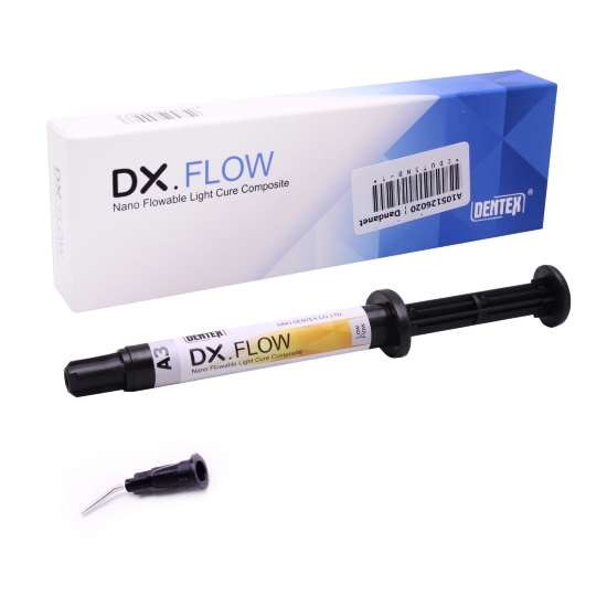 کامپوزیت فلو نانوهیبرید Dentex DX Flow Composite | دندونیا | فروشگاه تخصصی تجهیزات و مواد دندانپزشکی 🦷 کامپوزیت فلو نانوهیبرید Dentex DX Flow Composite