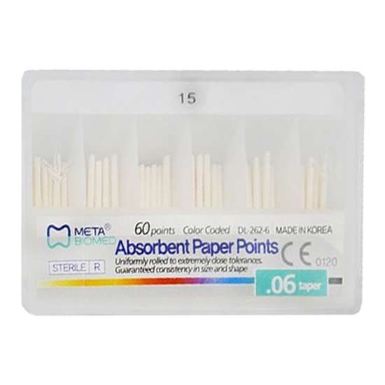 کن کاغذی 6 درصد Meta Biomed Paper Points | دندونیا | فروشگاه تخصصی تجهیزات و مواد دندانپزشکی 🦷 کن کاغذی 6 درصد Meta Biomed Paper Points - Image 2