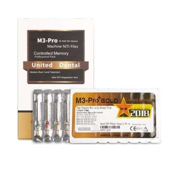 فایل روتاری ام تری پرو گلد | M3 Pro Gold Rotary File (در اندازهها و تقارب متغیر) | دندونیا | فروشگاه تخصصی تجهیزات و مواد دندانپزشکی 🦷 فایل روتاری ام تری پرو گلد | M3 Pro Gold Rotary File (در اندازهها و تقارب متغیر)