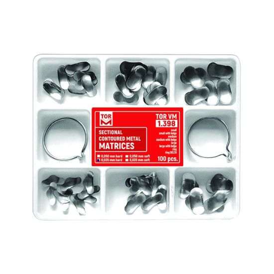 کیت سکشنال ماتریکس TOR VM Sectional Matrices 1.398 | دندونیا | فروشگاه تخصصی تجهیزات و مواد دندانپزشکی 🦷 کیت سکشنال ماتریکس TOR VM Sectional Matrices 1.398