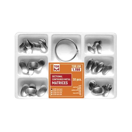 کیت سکشنال ماتریکس TOR VM Sectional Matrices 1.198 | دندونیا | فروشگاه تخصصی تجهیزات و مواد دندانپزشکی 🦷 کیت سکشنال ماتریکس TOR VM Sectional Matrices 1.198