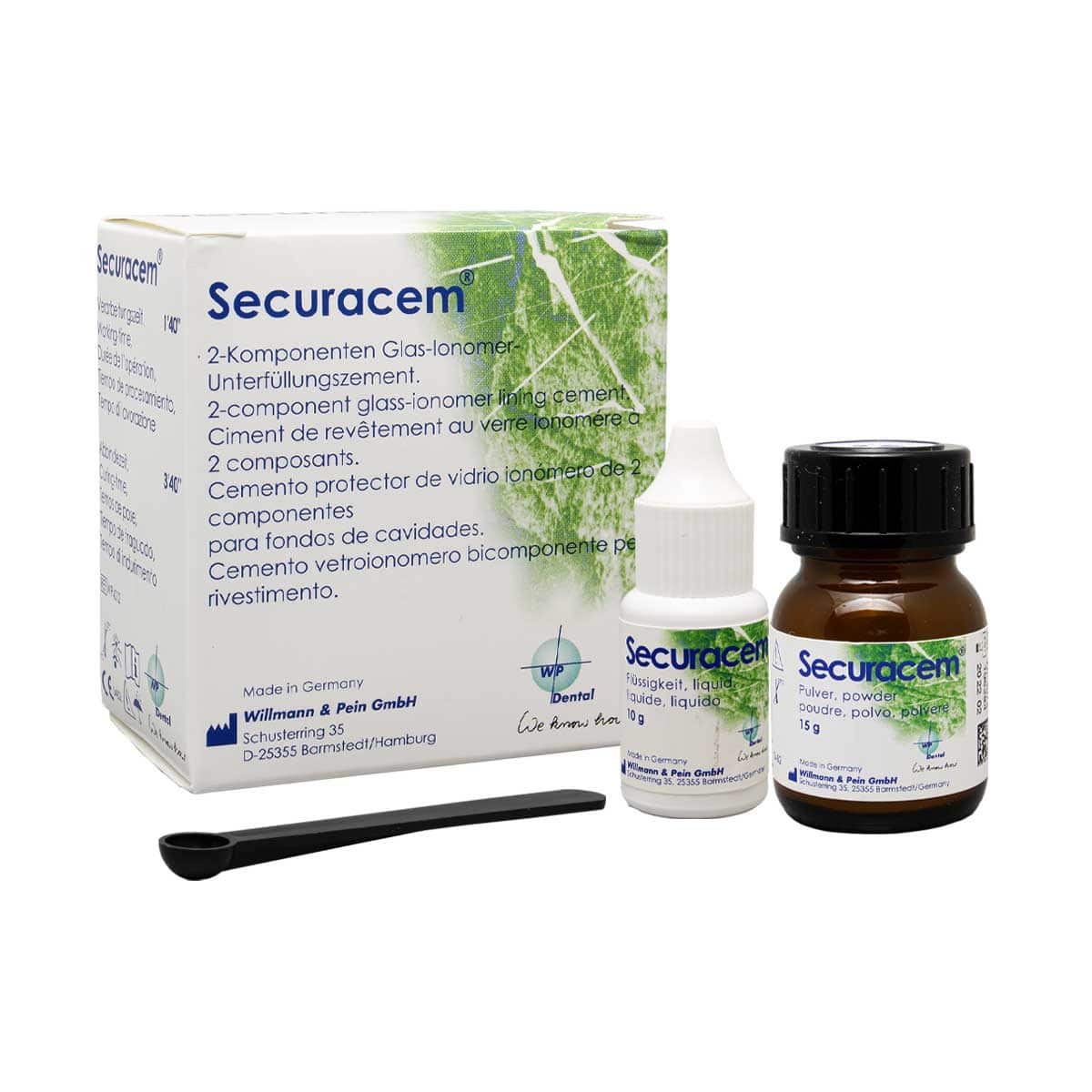 گلاس آینومر کف بندی WP dental SecuraCem | دندونیا | فروشگاه تخصصی تجهیزات و مواد دندانپزشکی 🦷 گلاس آینومر کف بندی WP dental SecuraCem