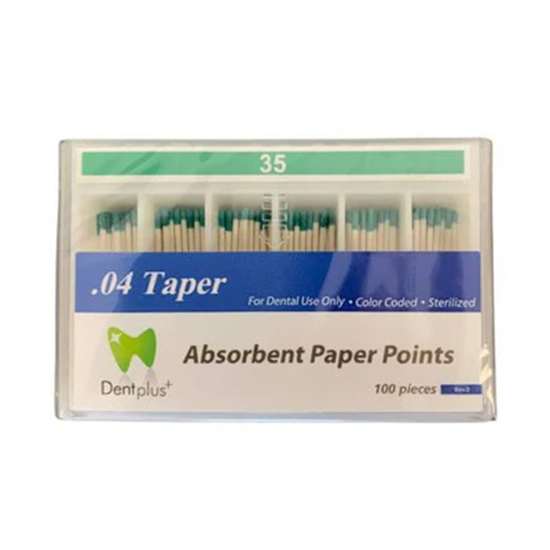 کن کاغذی 4 درصد Dentplus Paper Points | دندونیا | فروشگاه تخصصی تجهیزات و مواد دندانپزشکی 🦷 کن کاغذی 4 درصد Dentplus Paper Points