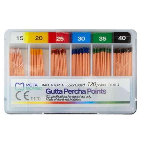 گوتا پرکا Meta Biomed Gutta Percha Points | دندونیا | فروشگاه تخصصی تجهیزات و مواد دندانپزشکی 🦷 گوتا پرکا Meta Biomed Gutta Percha Points - Image 2