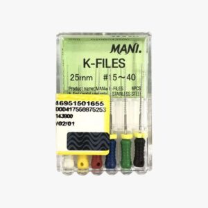 کا فایل دستی مانی | Mani K-File | دندونیا | فروشگاه تخصصی تجهیزات و مواد دندانپزشکی 🦷 کا فایل دستی مانی | Mani K-File | دندونیا | فروشگاه تخصصی تجهیزات و مواد دندانپزشکی 🦷