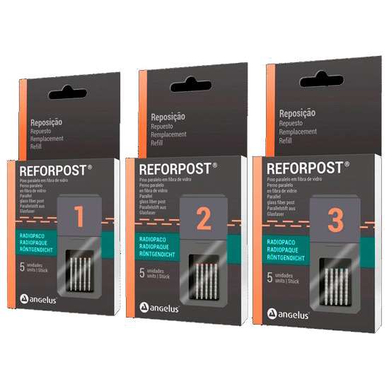 پست گلس فایبر Angelus Reforpost Glass Fiber | دندونیا | فروشگاه تخصصی تجهیزات و مواد دندانپزشکی 🦷 پست گلس فایبر Angelus Reforpost Glass Fiber