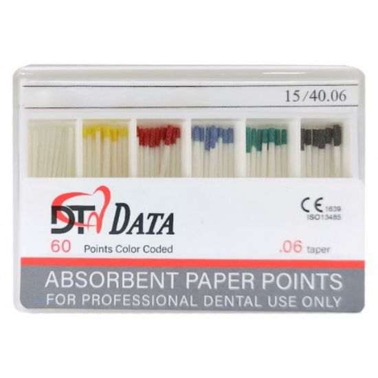 کن کاغذی 6 درصد DT Data Paper Points | دندونیا | فروشگاه تخصصی تجهیزات و مواد دندانپزشکی 🦷 کن کاغذی 6 درصد DT Data Paper Points
