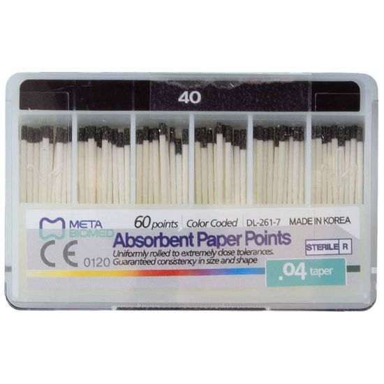 کن کاغذی 4 درصد Meta Biomed Paper Points | دندونیا | فروشگاه تخصصی تجهیزات و مواد دندانپزشکی 🦷 کن کاغذی 4 درصد Meta Biomed Paper Points - Image 2
