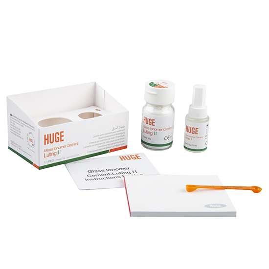 گلاس آینومر لوتینگ HUGE Glass Ionomer Cement Luting ll | دندونیا | فروشگاه تخصصی تجهیزات و مواد دندانپزشکی 🦷 گلاس آینومر لوتینگ HUGE Glass Ionomer Cement Luting ll